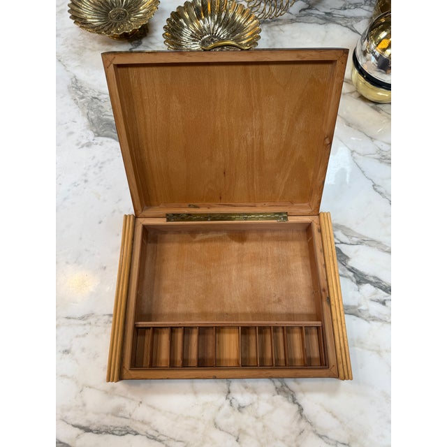 Wood Vintage Wooden Desktop Organizer / Box For Sale - Image 7 of 10