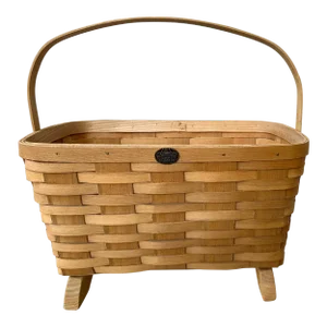 Vintage Peterboro Basket Co. Handwoven Gathering Basket