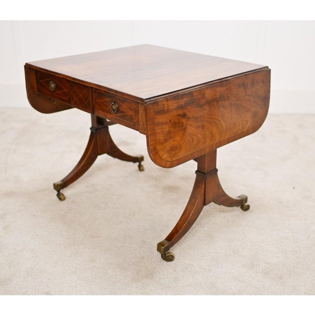 Regency Sofa Table in Mahogany For Sale - Image 5 of 14