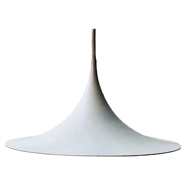 Small White Semi Ceiling Lamp by Claus Bonderup & Torsten Thorup for Fog & Mørup, 1960s For Sale