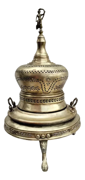 Large Antique Brazier in Brass and Copper
