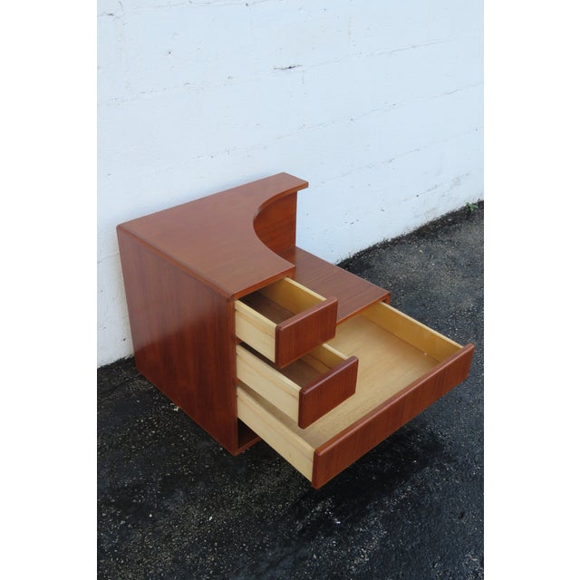 Komfort Danish Modern Large Nightstands End Bedside Tables a Pair 6177 For Sale - Image 17 of 18
