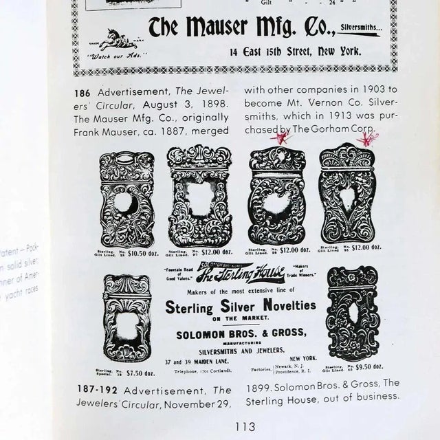 American Vintage A History of Match Safes in the United States by Audrey G. Sullivan Book For Sale - Image 3 of 7