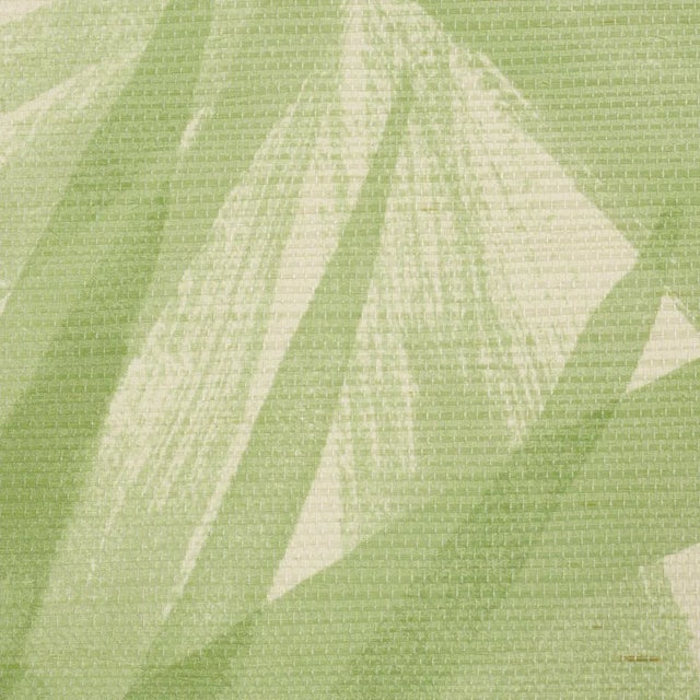 Schumacher Schumacher Sunlit Palm Sisal Wallpaper In Pistachio For Sale - Image 4 of 5