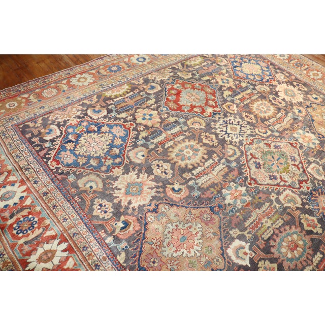 Antique Zabihi Collection Persian Mahal Rug - 12'4" x 19'6" For Sale - Image 4 of 12