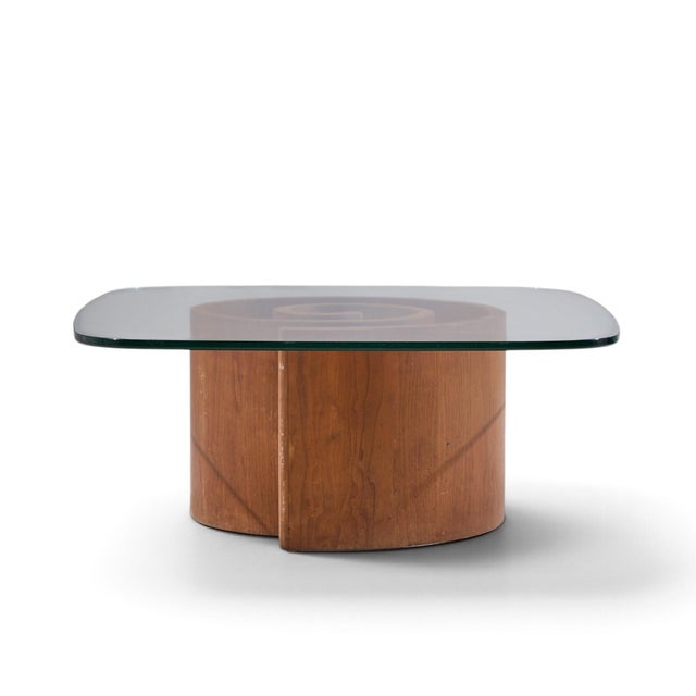 Mid 20th Century Vladimir Kagan Mid Century Walnut Snail Coffee Table For Sale - Image 5 of 9