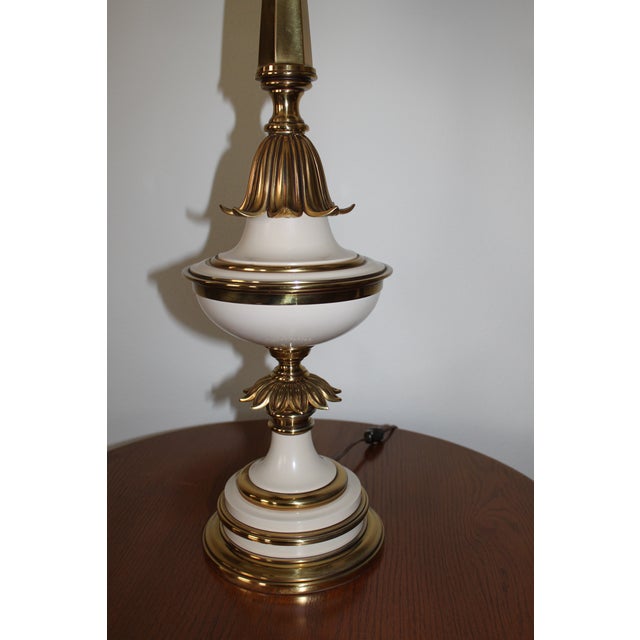Stiffel Hollywood Regency Brass & Ivory Lamps - A Pair ...