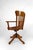 American Swivel Office Armchair in Oak with Leather Seat, 1900s For Sale - Image 4 of 18