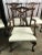 Wood Carved Mahogany Chippendale Dining Chairs, Set of 6, White Faux Leather For Sale - Image 7 of 12