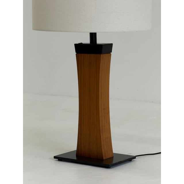 Mid-Century Modern Italian Teak Table Lamp, 1970s For Sale - Image 9 of 17