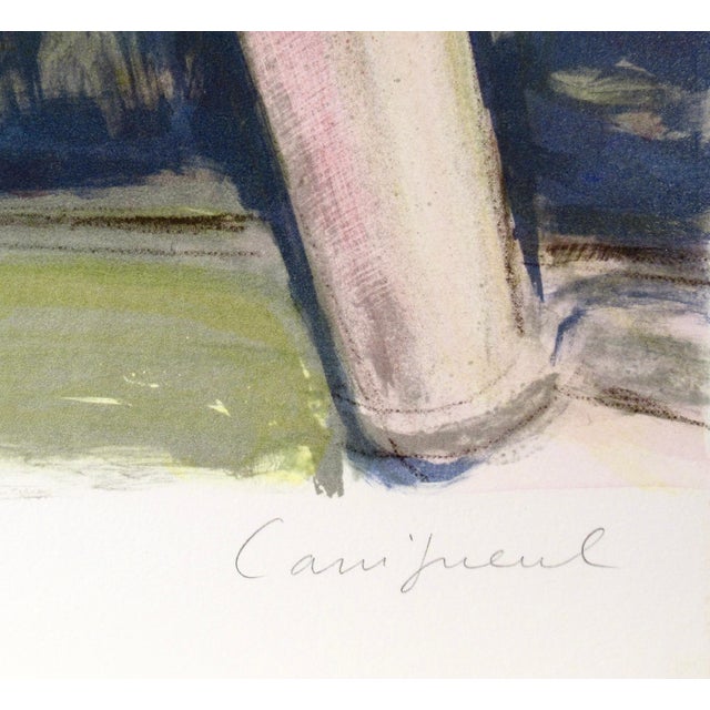 Printmaking Materials Jean-Pierre Cassigneul "Le Bonheur Entrevu" Large Colors Lithograph 1988 Reproduction Print For Sale - Image 7 of 8