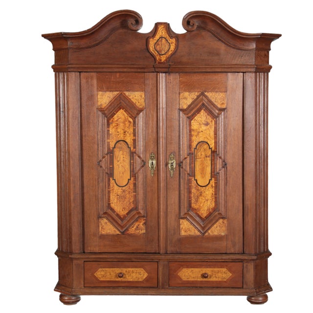 Baroque Intarsia Cabinet, 1791 For Sale