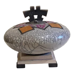 Rick Foris Contemporary Raku Ceramics Art Studio Vessel