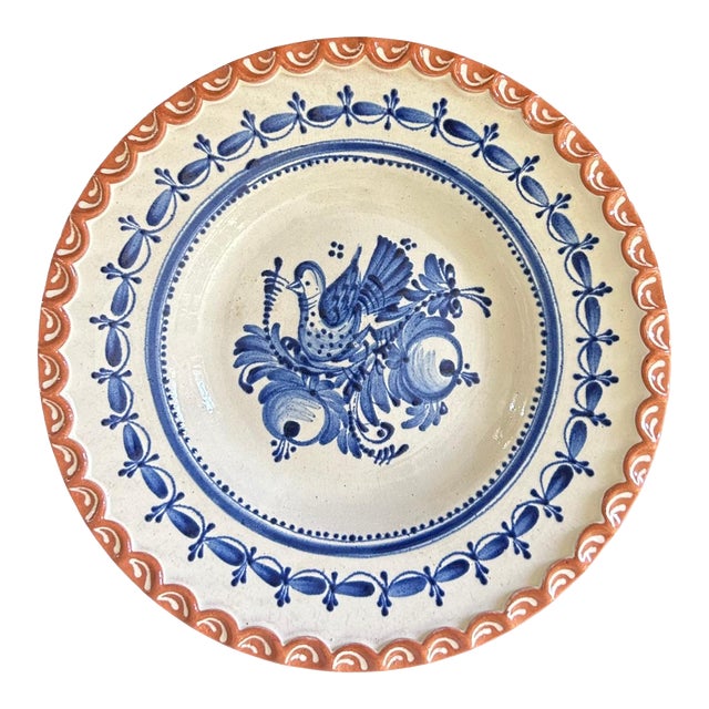 1970s Spanish Terracotta Plate For Sale