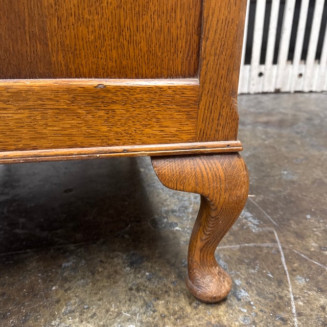 Wood Tiger Oak Wood Victorian Era Chest of Drawers For Sale - Image 7 of 12