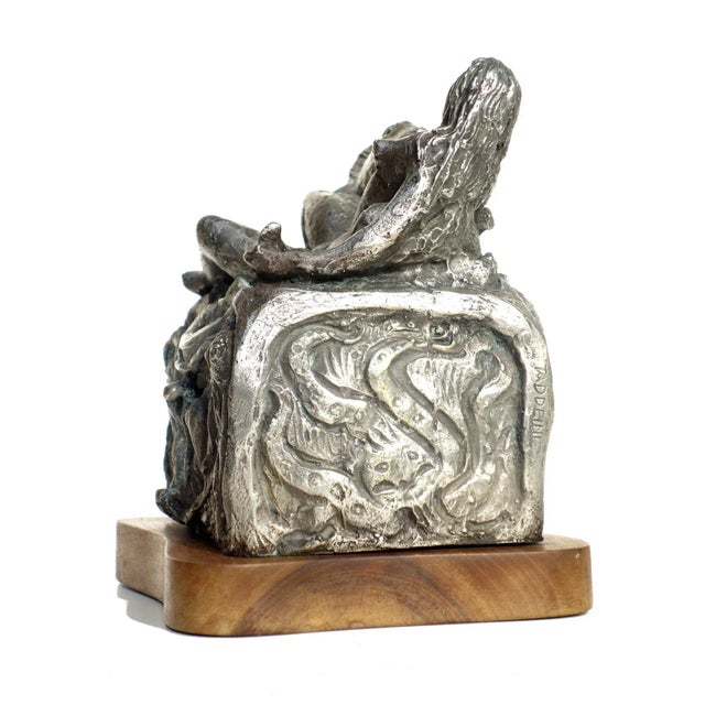 1940s Silver Metal Sculpture Musical Box by Omero Taddeini, 1940s For Sale - Image 5 of 7