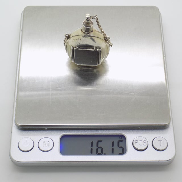 Silver Vintage Italian Handmade Genuine Silver Canteen Perfume Bottle Figurine, 1980s For Sale - Image 8 of 11