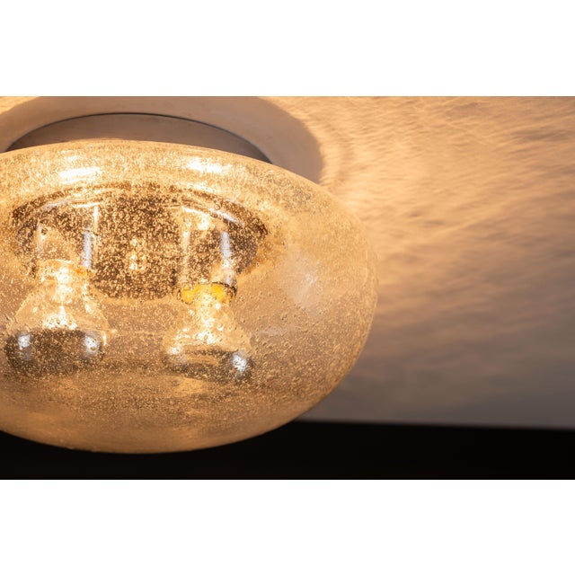 Vintage Ceiling Lamp in Bubble Glass and Chrome, 1960s For Sale - Image 9 of 10