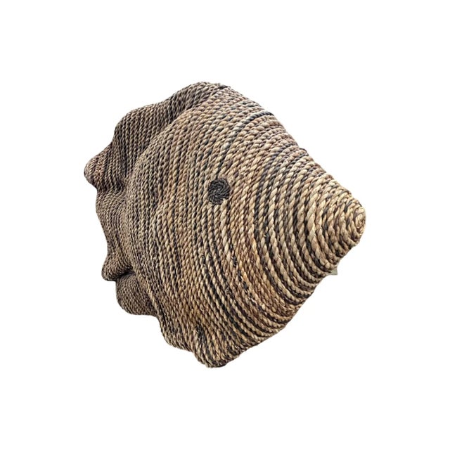 Modern Vintage Jute Rope Large Table Fish Sculpture For Sale - Image 3 of 8