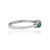 Contemporary Classic Three Stone Round Emerald Ring in Sterling Silver for Her, Size 6 For Sale - Image 3 of 12
