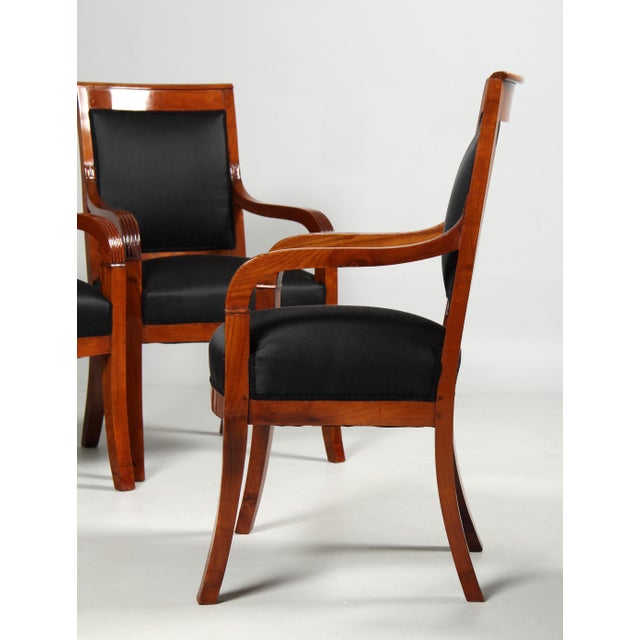 Six antique cherry armchairs france cherry circa 1830 dimensions: h x w x d: 93 x 57 x 52 cm - seat height: 47 cm : rare...
