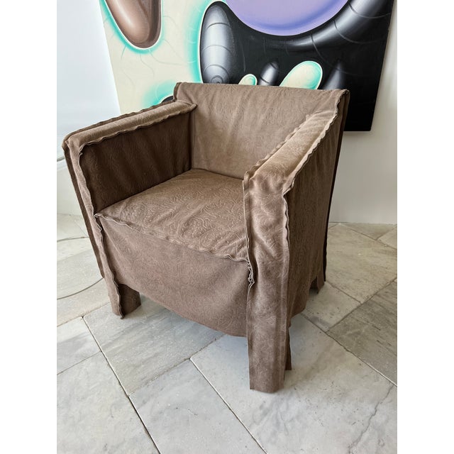 Contemporary Paola Navone for Baxter Contemporary Armchairs - a Pair For Sale - Image 3 of 9