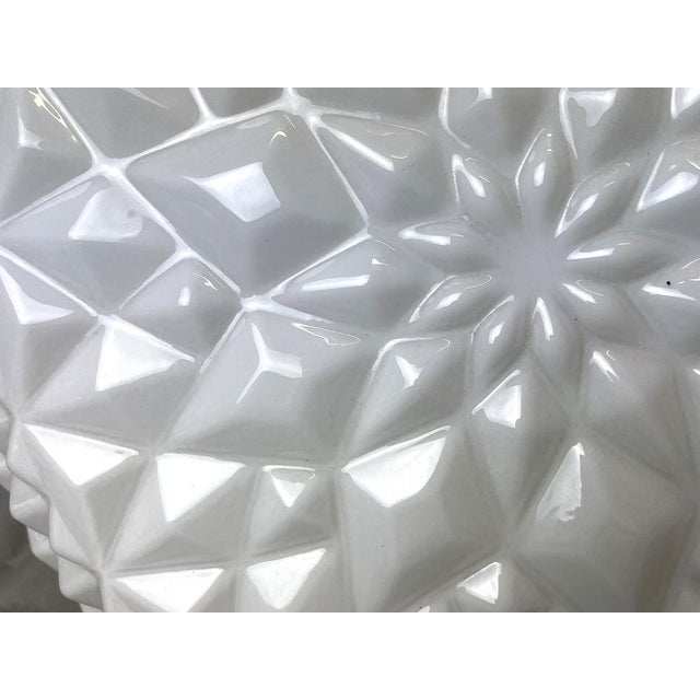 Large Flush Mount Wall in White Glass by Irma Bermudez for Ikea, 1990s For Sale - Image 9 of 11