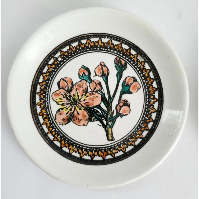Pink Coasters Fornasetti Style Flowers For Sale - Image 8 of 12