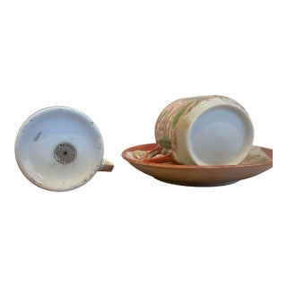 Vintage Asian Teacup Collection — Set of 2 + Saucer For Sale