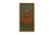 Vintage Thai Teak Wood Wall Hangings Featuring Elephants- Mounted on Green Patterned Fabric in Wood Frames. This style of...