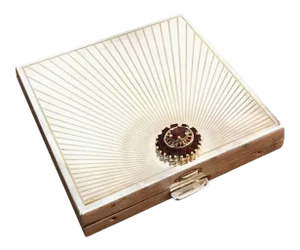 Cartier Art Deco Sterling Silver Compact Case by