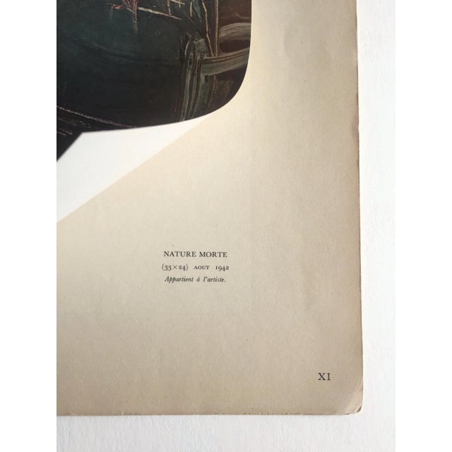 Cerulean Pablo Picasso Vintage 1943 Limited Edition French Lithograph Print " Nature Morte " 1942 For Sale - Image 8 of 11