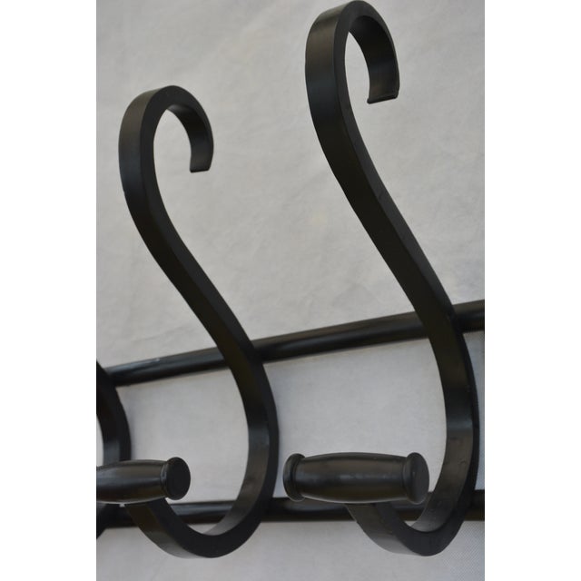 Vintage Ebonised Bentwood Coat Rack Coat Hooks, 1940 For Sale - Image 12 of 15