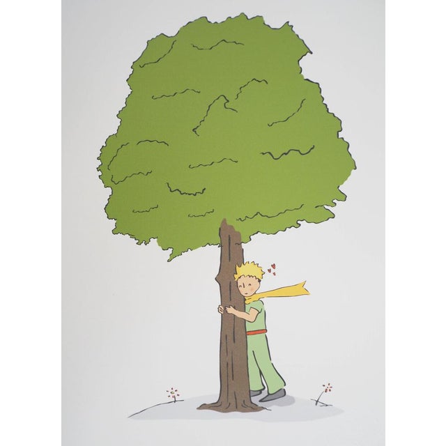Antoine de Saint-Exupéry (1900-1944) The Little Prince Embraces the Earth Color photolithograph after the artist's work On...
