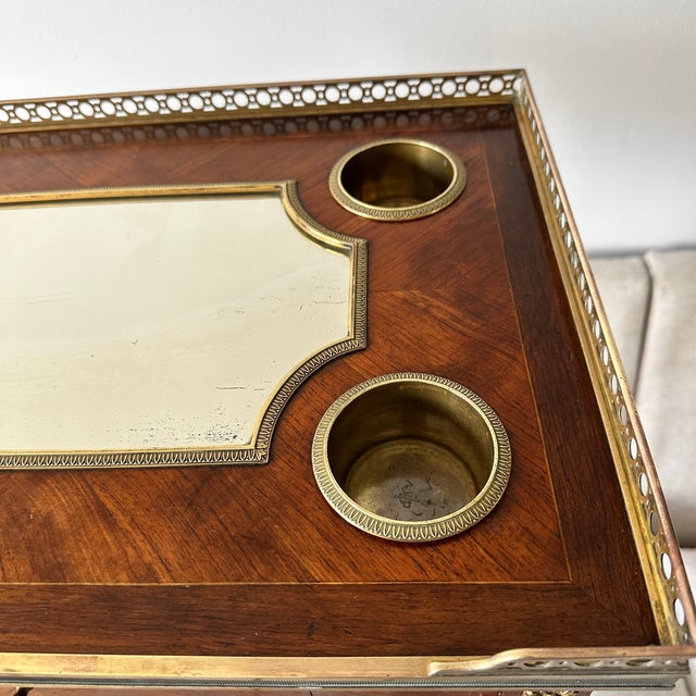Antique 1890's Boin-Taburet Louis XVI Marquetry Salon Table Napoleon III France For Sale - Image 12 of 17