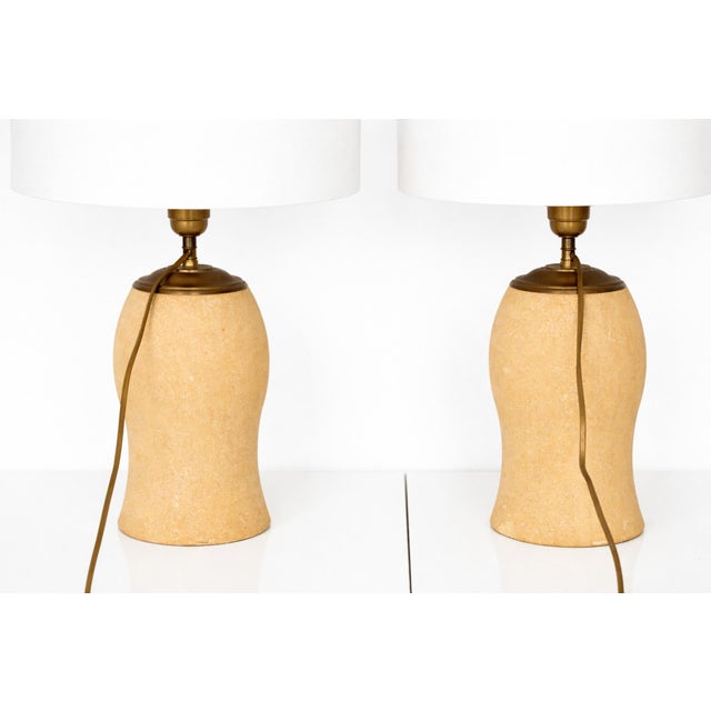 Stone Vintage Travertine Stone Table Lamps, 1970s, Set of 2 For Sale - Image 7 of 8