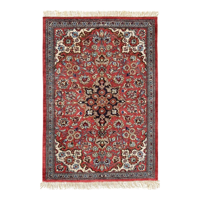 Pasargad DC Fine Hand Knotted Pure Silk Rug For Sale
