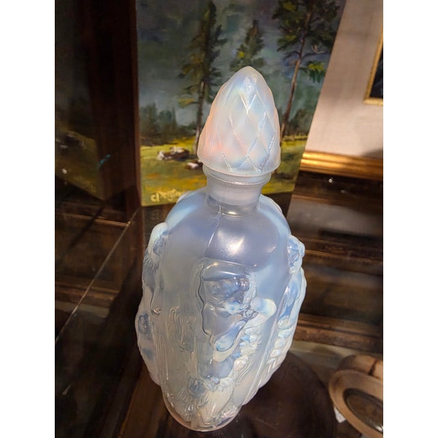 1930s Marius Ernest Sabino French Art Glass Perfume Bottle For Sale - Image 5 of 6