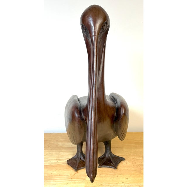 Monumental Art Moderne Bronze Pelican Sculpture, USA, Circa 1940s For Sale - Image 16 of 18