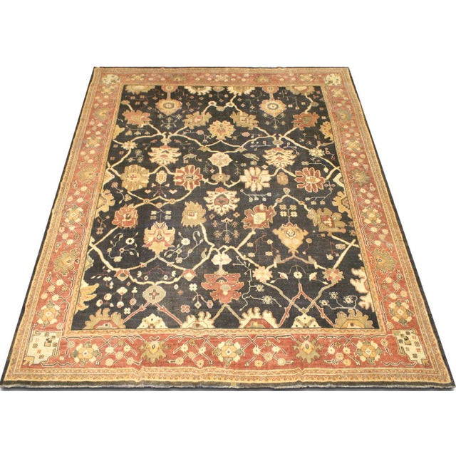 1940s 1940s Turkish Oushak Rug For Sale - Image 5 of 6