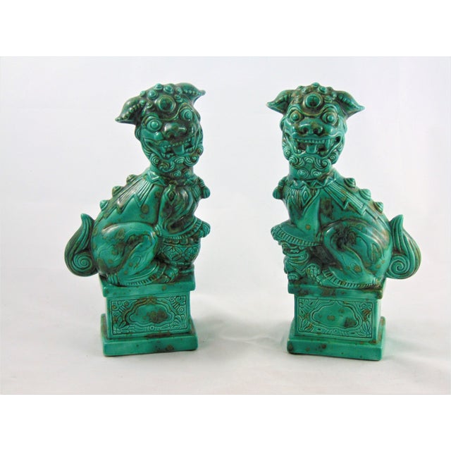Chinese Green Glazed Foo Dogsa Pair Chairish
