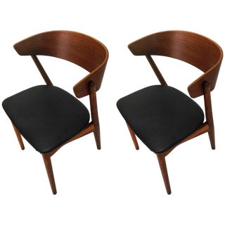 Set of Vintage Danish Dining Chairs in Teak and Oak by Helge Sibast, Reupholstered, 1960s For Sale