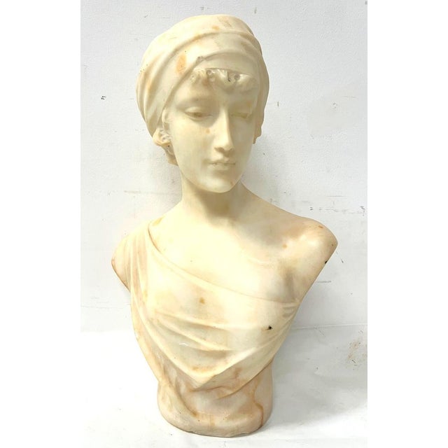 Unknown, Bust of Young Woman, 20th Century, Marble For Sale - Image 17 of 17