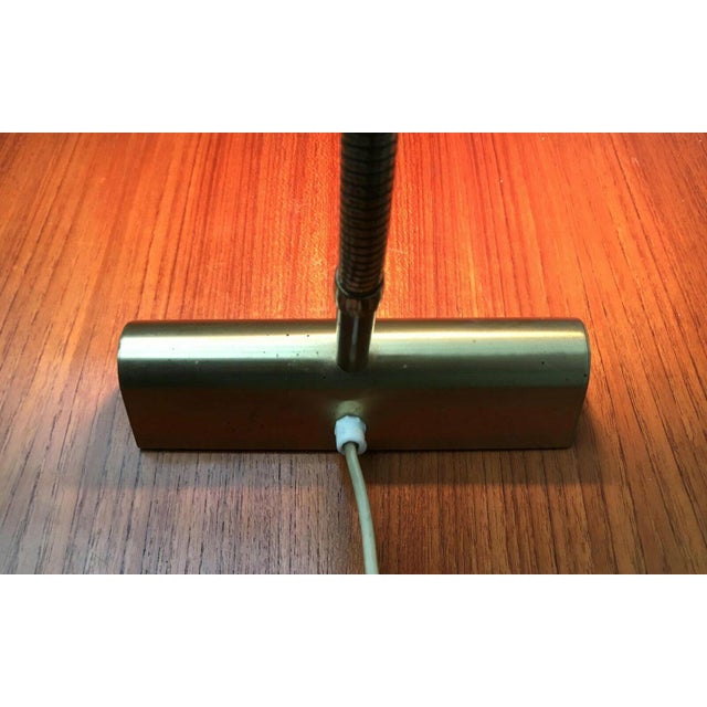 Mid-Century Brass Hollywood Regency Gooseneck Table Lamp, 1960s For Sale - Image 16 of 18