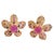 Bochic “Orient” Ruby and Fancy Color Sapphires Set In 18K Gold and Silver Earrings For Sale