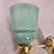 Metal 1990s Mid Century Modern, Celadon Green Murano Glass Sconces - a Pair For Sale - Image 7 of 12