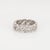 Circa 1920s Vintage Art Deco Diamond Band Sz 5.75 Platinum Braided Ring Eternity For Sale - Image 4 of 5
