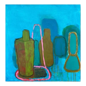 "Family Portrait II" Contemporary Abstract Still Life Painting by Guy Lyman