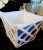 A sweet little adorable blue and white cache pot with a diamond or lattice design. This is the perfect little pot for a...