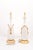 Ceramic Pair of Large Signed Italian Marbro Ceramic + Gilt Tassel Lamps, 1960s For Sale - Image 7 of 12